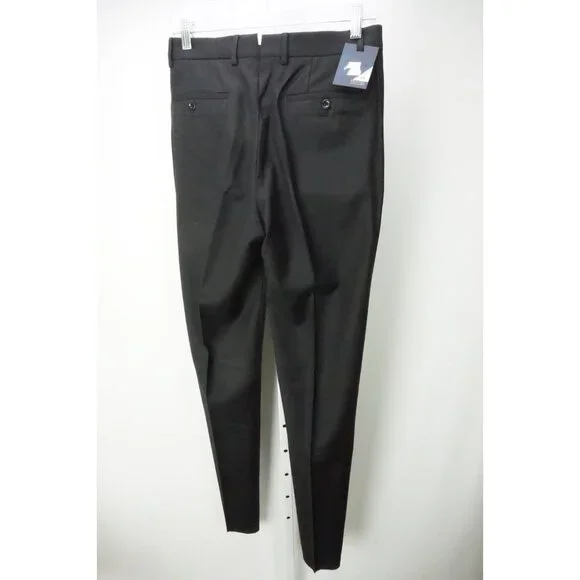Incotex Black S100s High Comfort Wool Dress Pants Trousers 46 EU Brand NEW